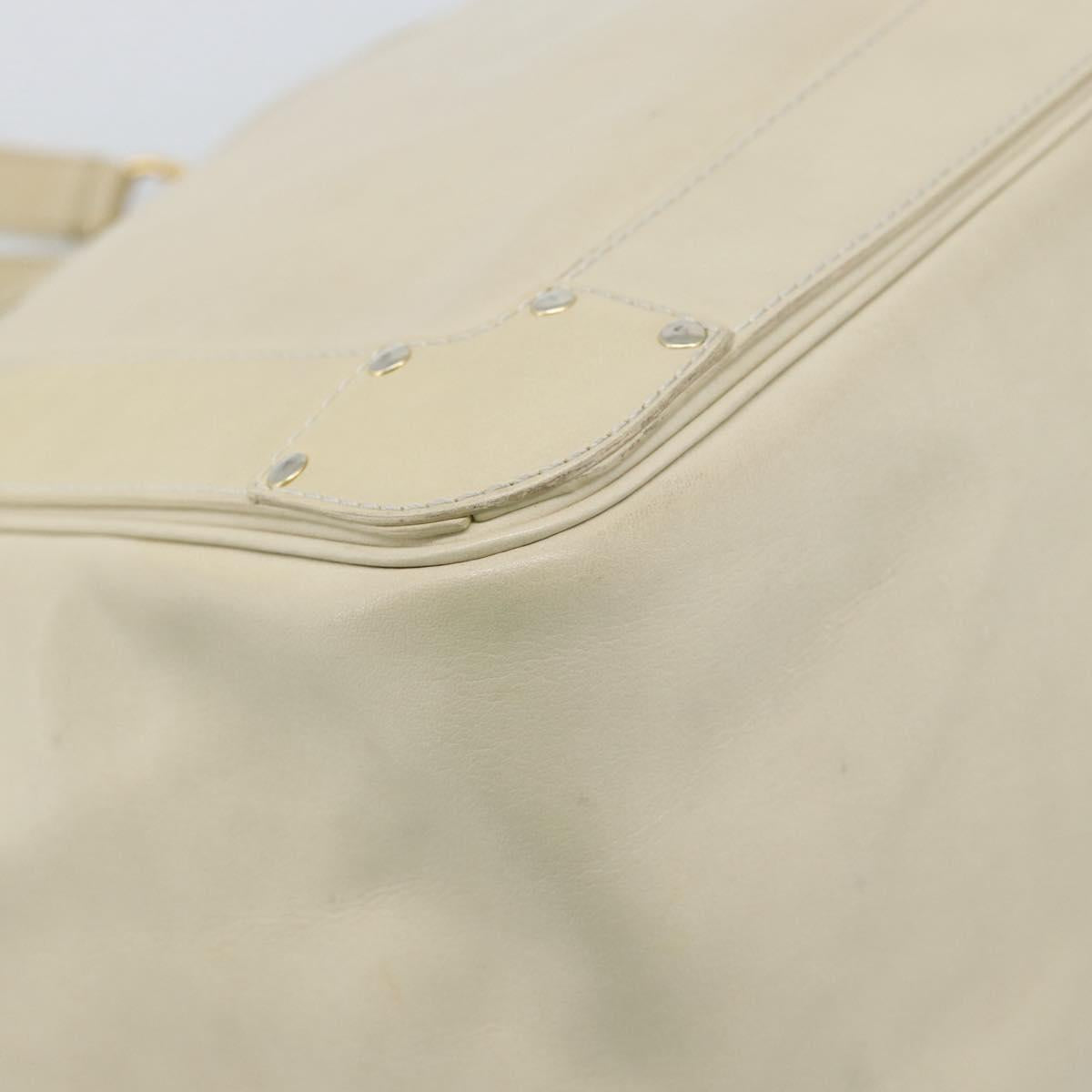 Chloe Tote Bag Leather Ivory Gold Auth ar13933