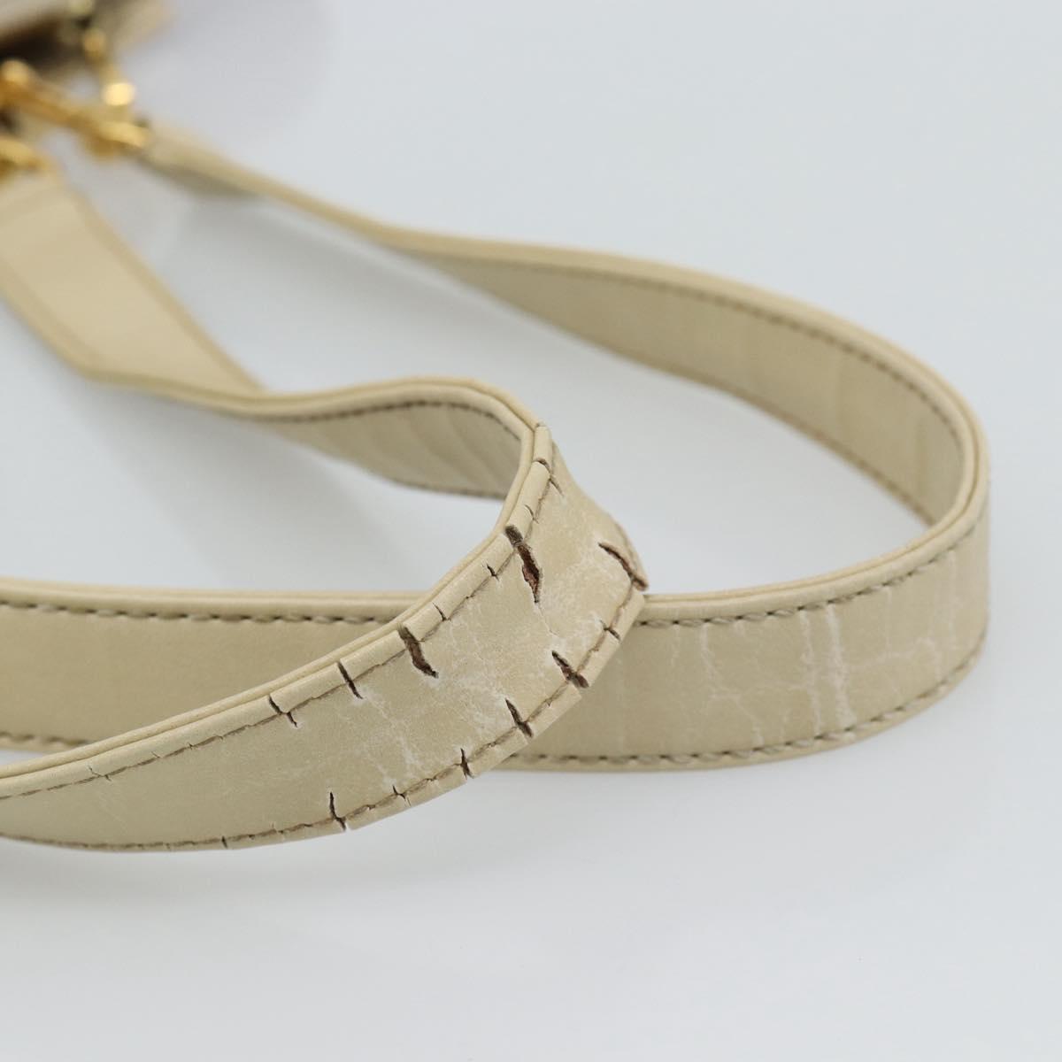 Chloe Tote Bag Leather Ivory Gold Auth ar13933