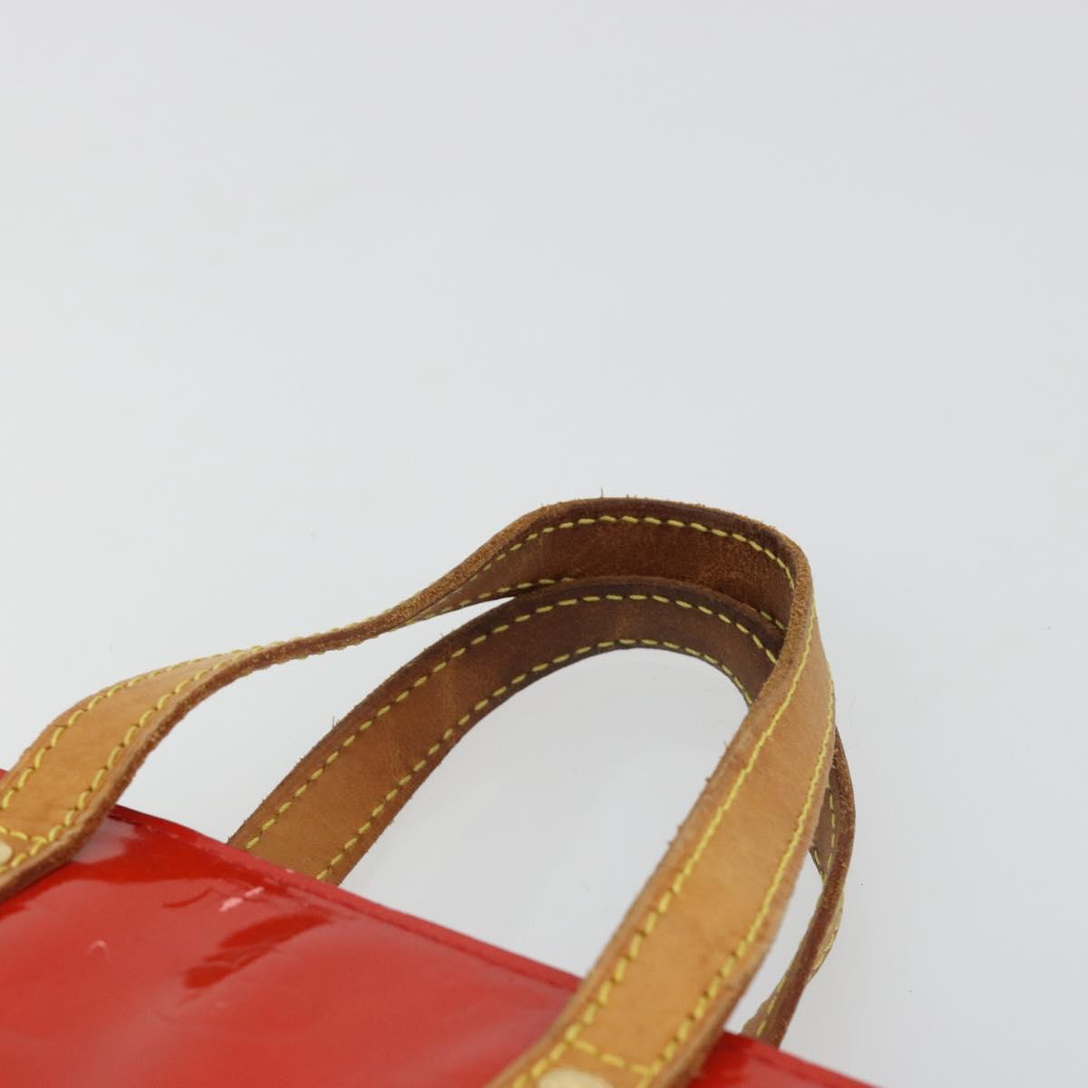 LOUIS VUITTON Monogram Vernis Reade PM Hand Bag Red Rouge M91088 LV Auth ar13936