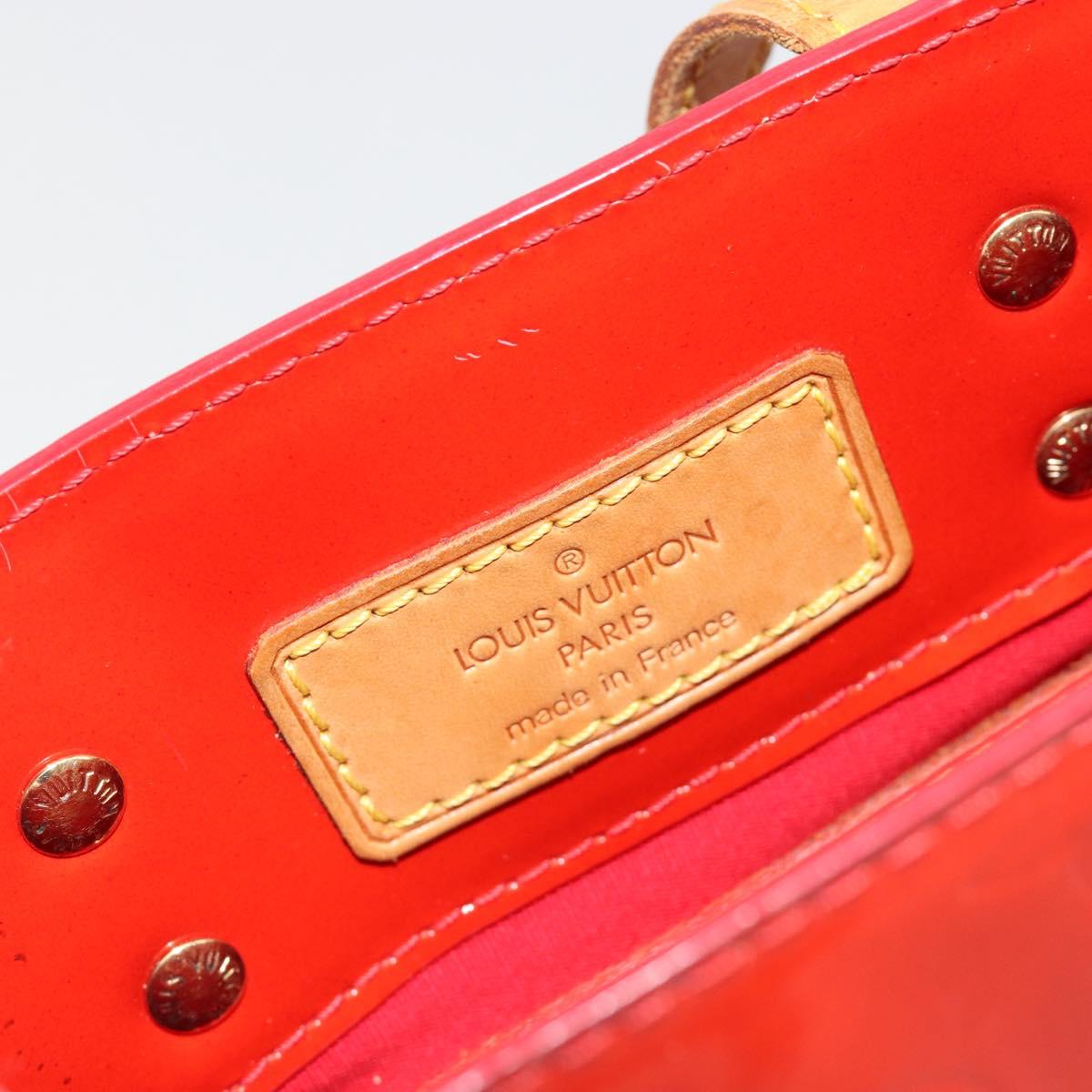 LOUIS VUITTON Monogram Vernis Reade PM Hand Bag Red Rouge M91088 LV Auth ar13936