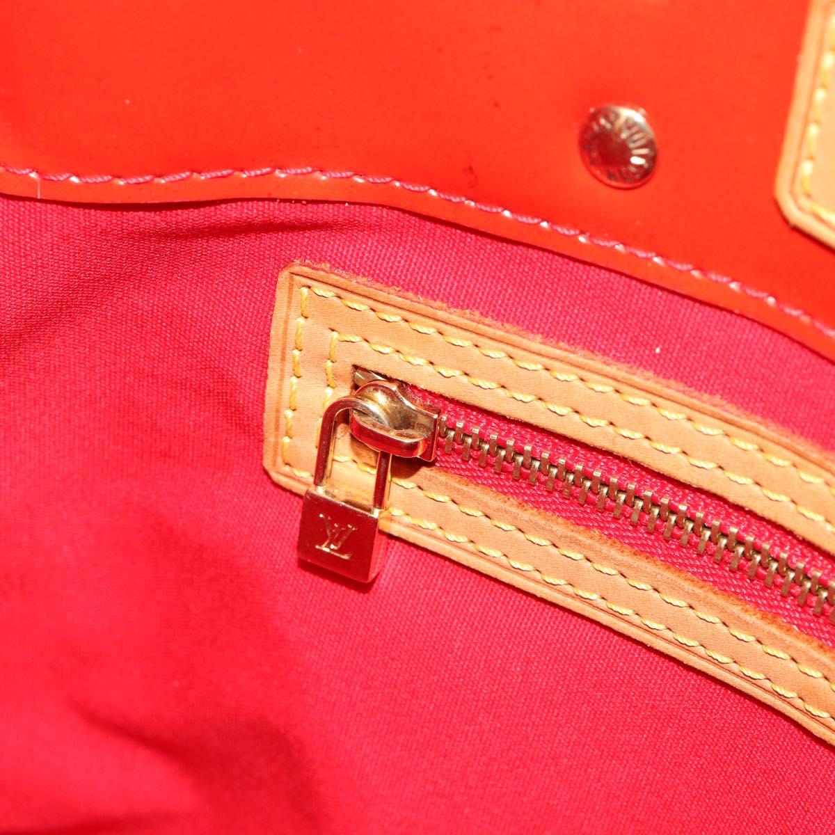 LOUIS VUITTON Monogram Vernis Reade PM Hand Bag Red Rouge M91088 LV Auth ar13936