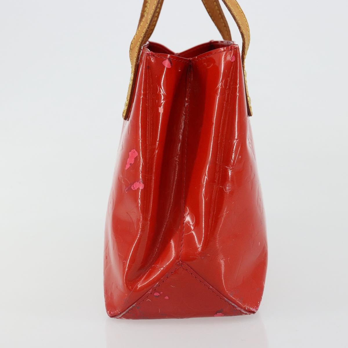 LOUIS VUITTON Monogram Vernis Reade PM Hand Bag Red Rouge M91088 LV Auth ar13936