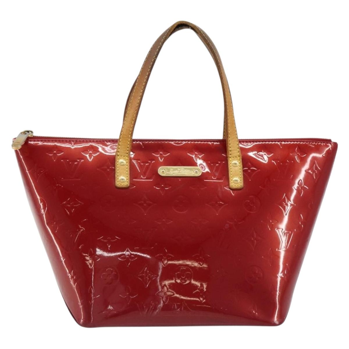LOUIS VUITTON Monogram Vernis Bellevue PM Bag Pomme D'amour M93583 Auth ar13938
