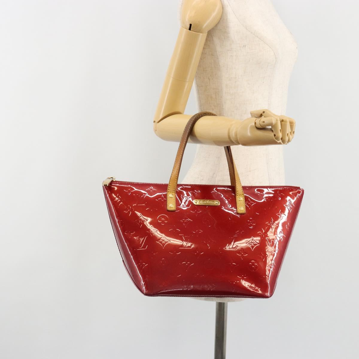 LOUIS VUITTON Monogram Vernis Bellevue PM Bag Pomme D'amour M93583 Auth ar13938