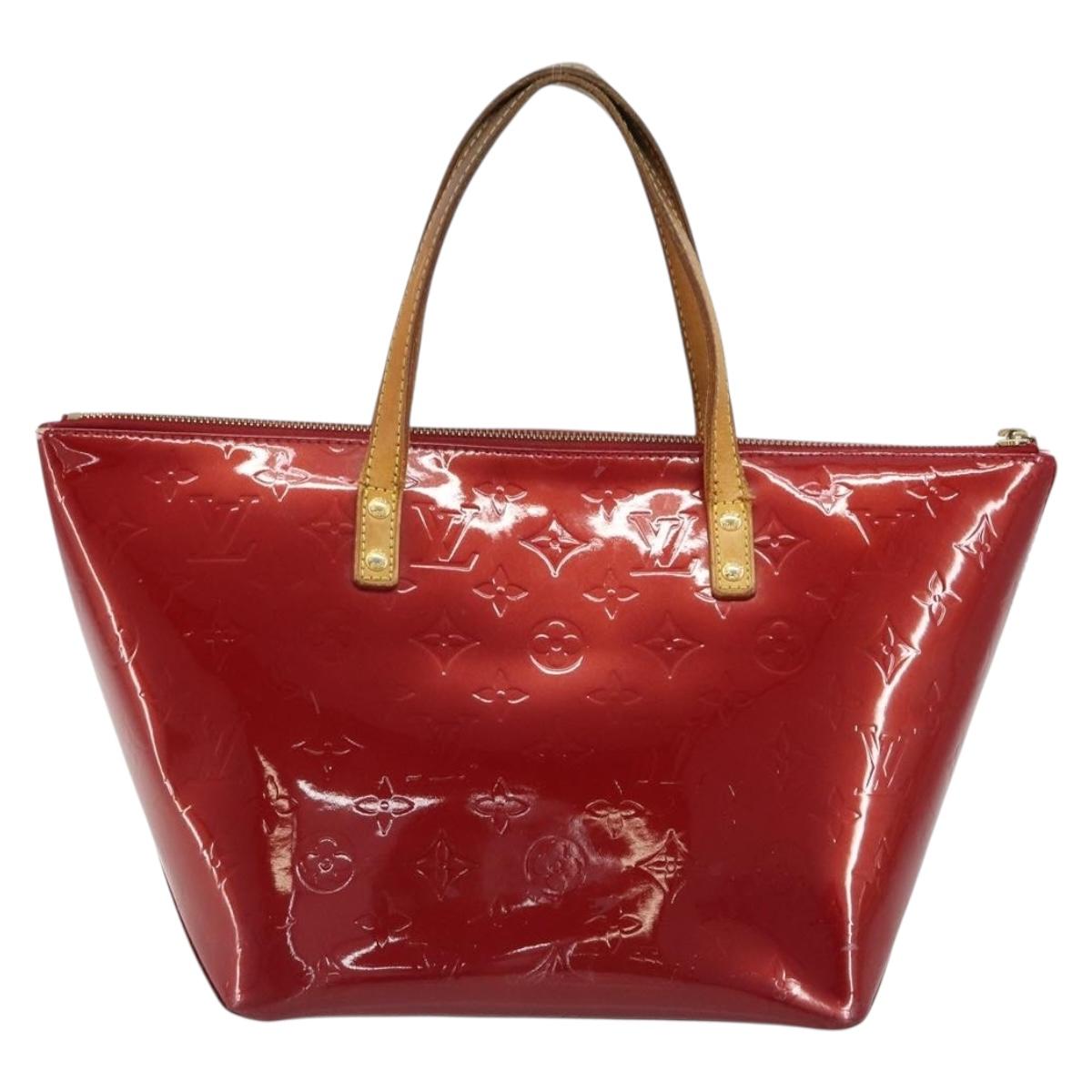 LOUIS VUITTON Monogram Vernis Bellevue PM Bag Pomme D'amour M93583 Auth ar13938