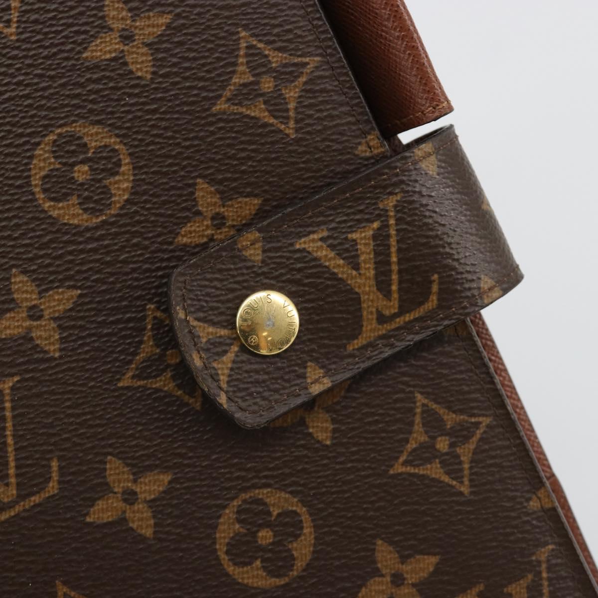 LOUIS VUITTON Monogram Agenda GM Day Planner Cover R20006 LV Auth ar13947