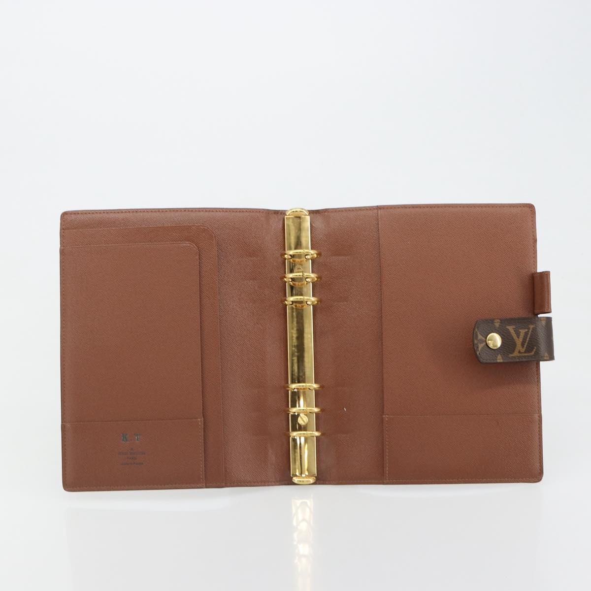 LOUIS VUITTON Monogram Agenda GM Day Planner Cover R20006 LV Auth ar13947