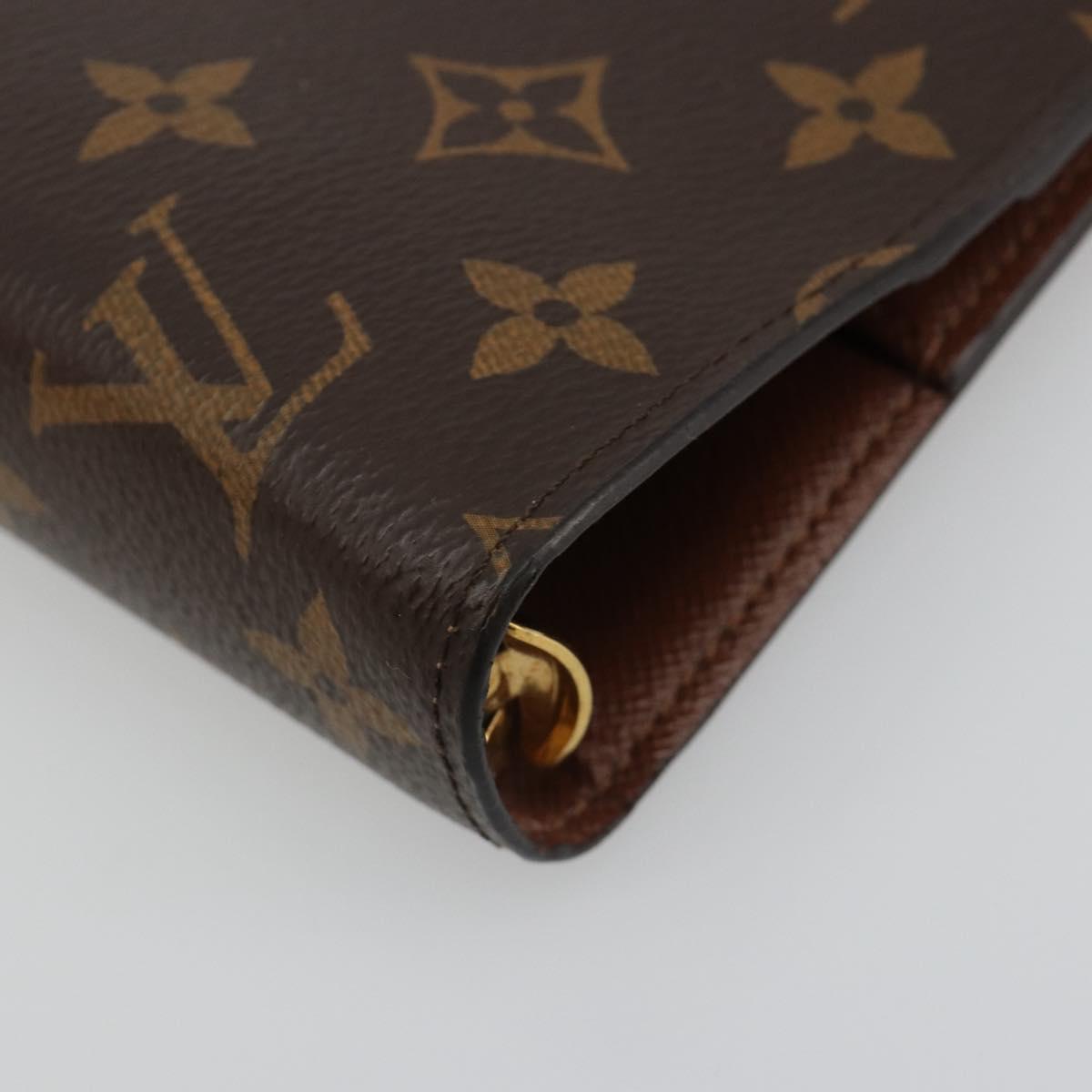 LOUIS VUITTON Monogram Agenda GM Day Planner Cover R20006 LV Auth ar13947