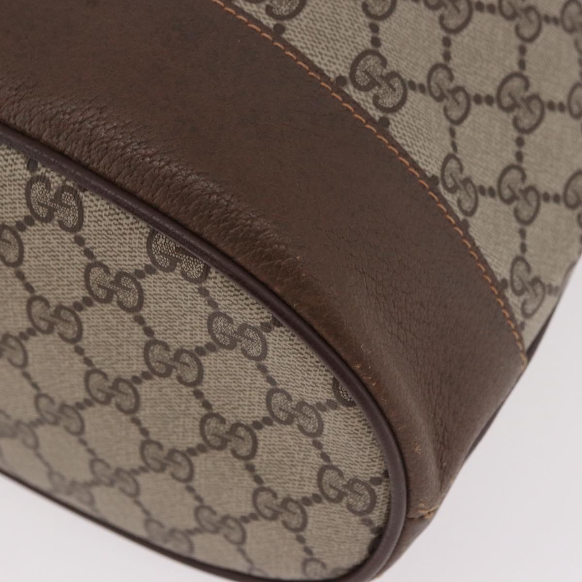 GUCCI GG Supreme Web Sherry Line Purse Bag PVC Beige 164 02 085 Auth ar13949