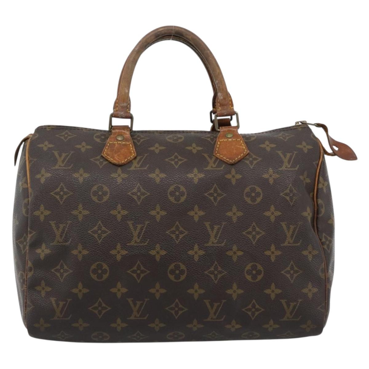 LOUIS VUITTON Monogram Speedy 30 Hand Bag M41526 LV Auth ar13956