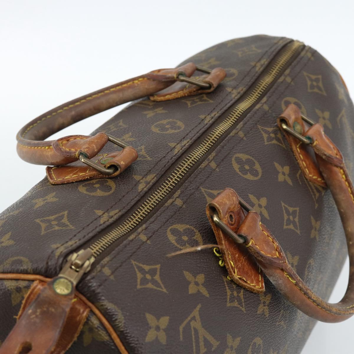 LOUIS VUITTON Monogram Speedy 30 Hand Bag M41526 LV Auth ar13956