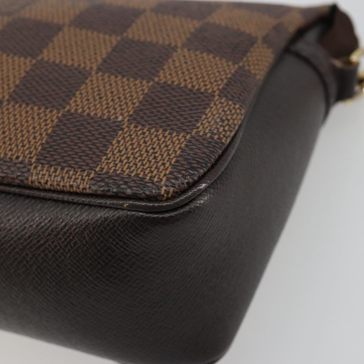 LOUIS VUITTON Damier Ebene Trousse Makeup Pouch N51982 LV Auth ar13958V