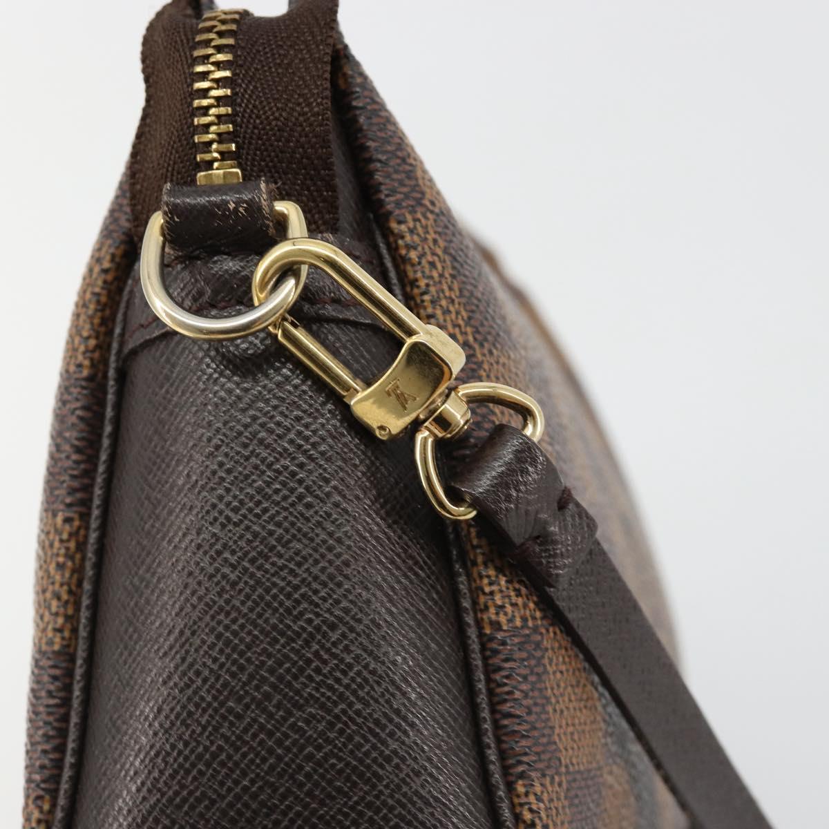LOUIS VUITTON Damier Ebene Trousse Makeup Pouch N51982 LV Auth ar13958V