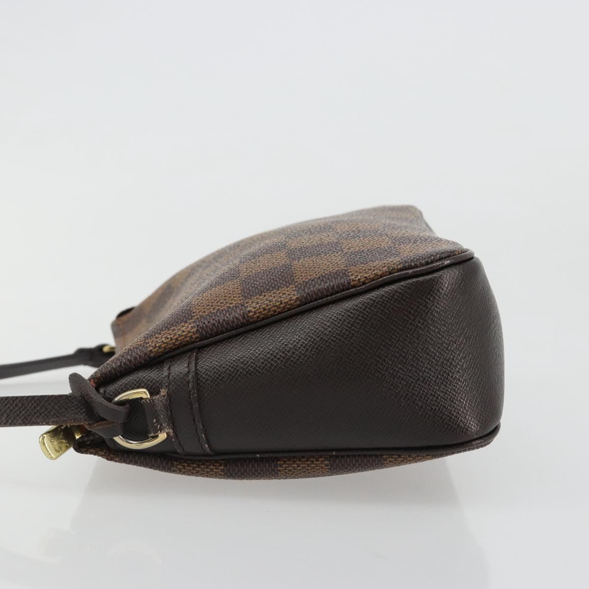 LOUIS VUITTON Damier Ebene Trousse Makeup Pouch N51982 LV Auth ar13958V