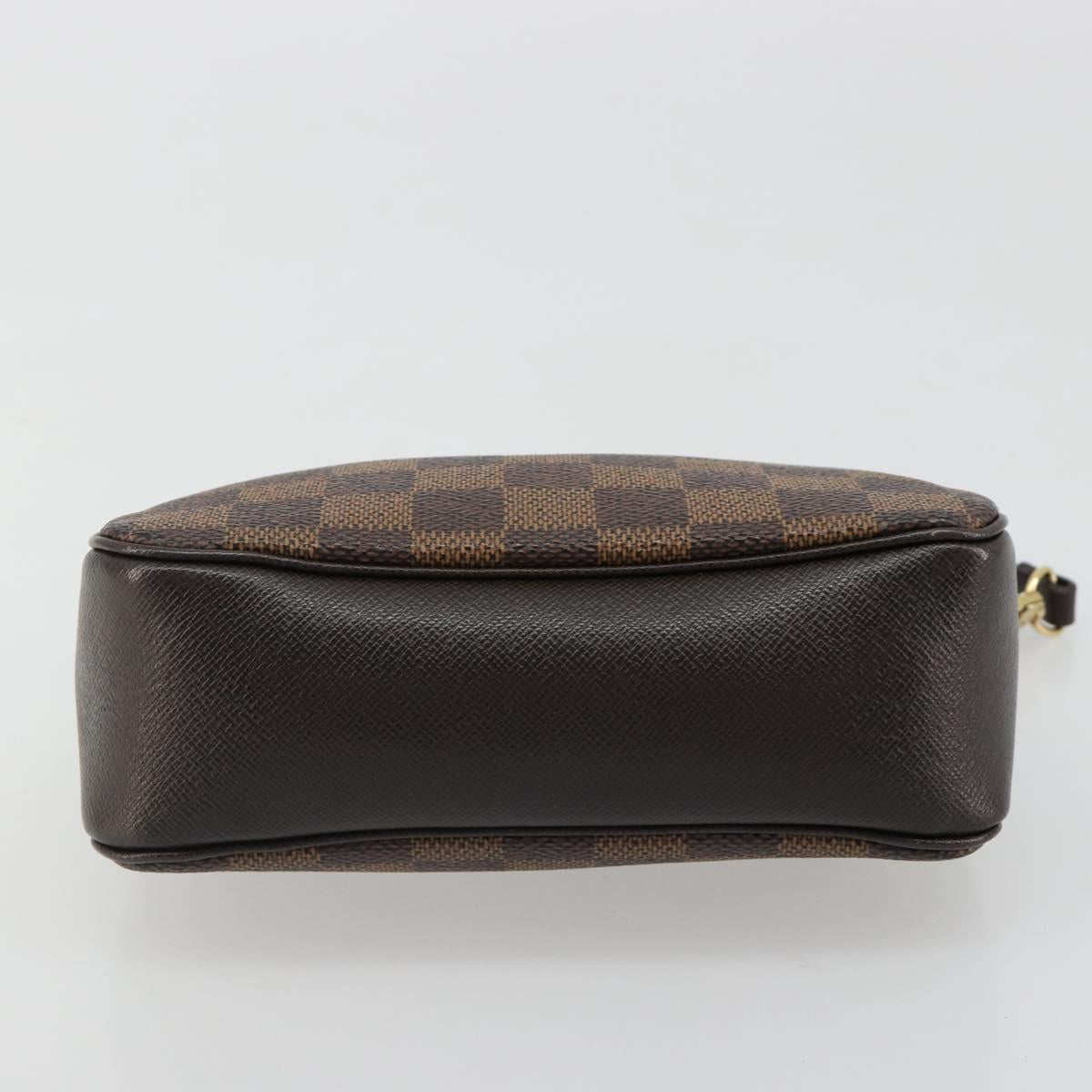 LOUIS VUITTON Damier Ebene Trousse Makeup Pouch N51982 LV Auth ar13958V
