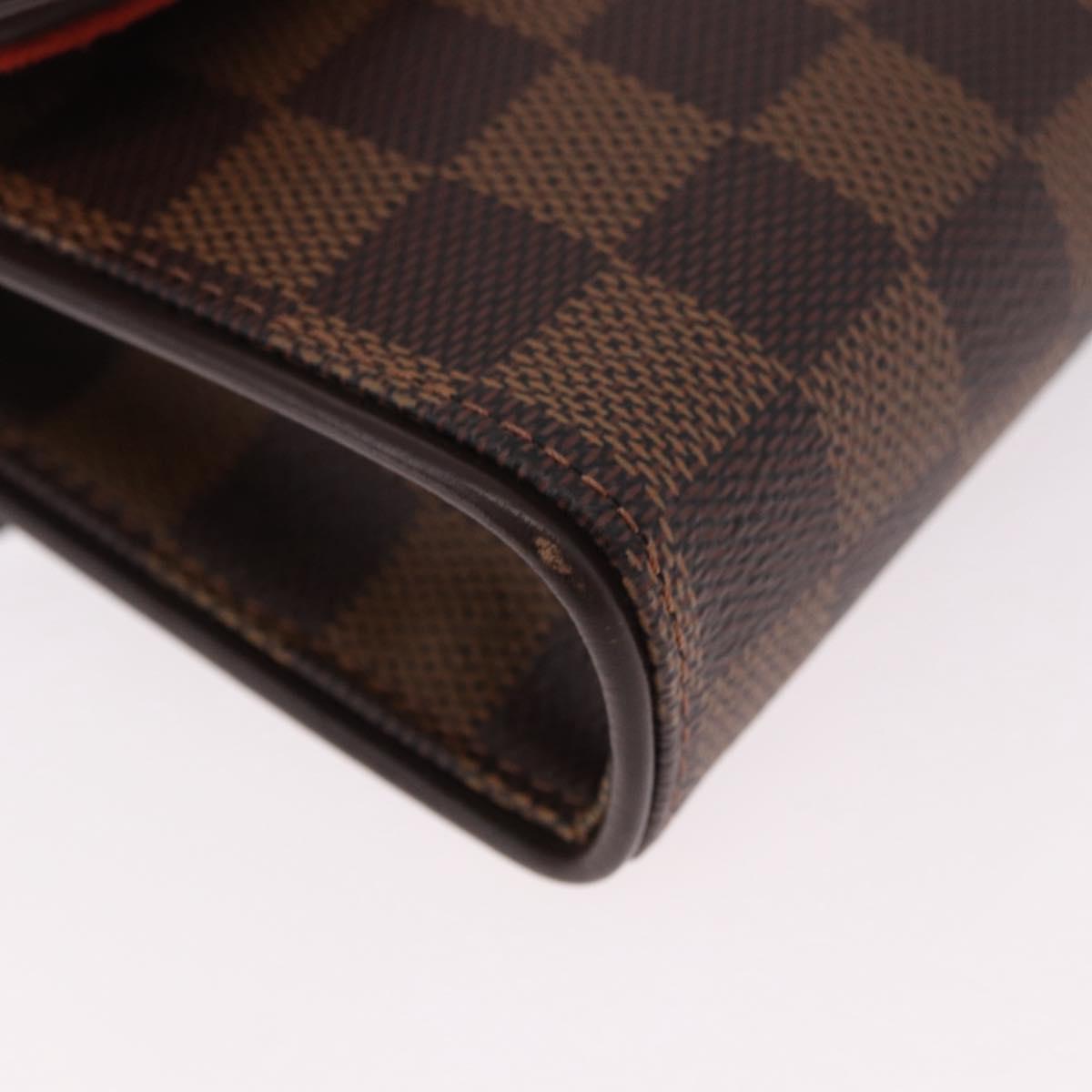 LOUIS VUITTON Damier Ebene Pochette Florentine Waist Bag N51856 LV Auth ar13959V