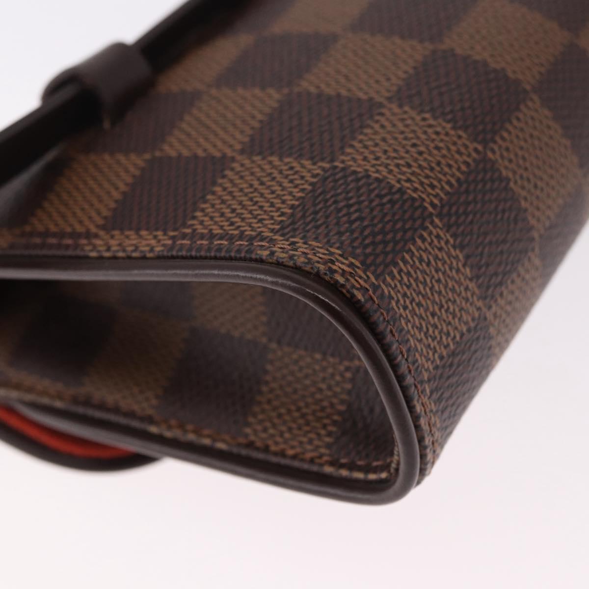 LOUIS VUITTON Damier Ebene Pochette Florentine Waist Bag N51856 LV Auth ar13959V