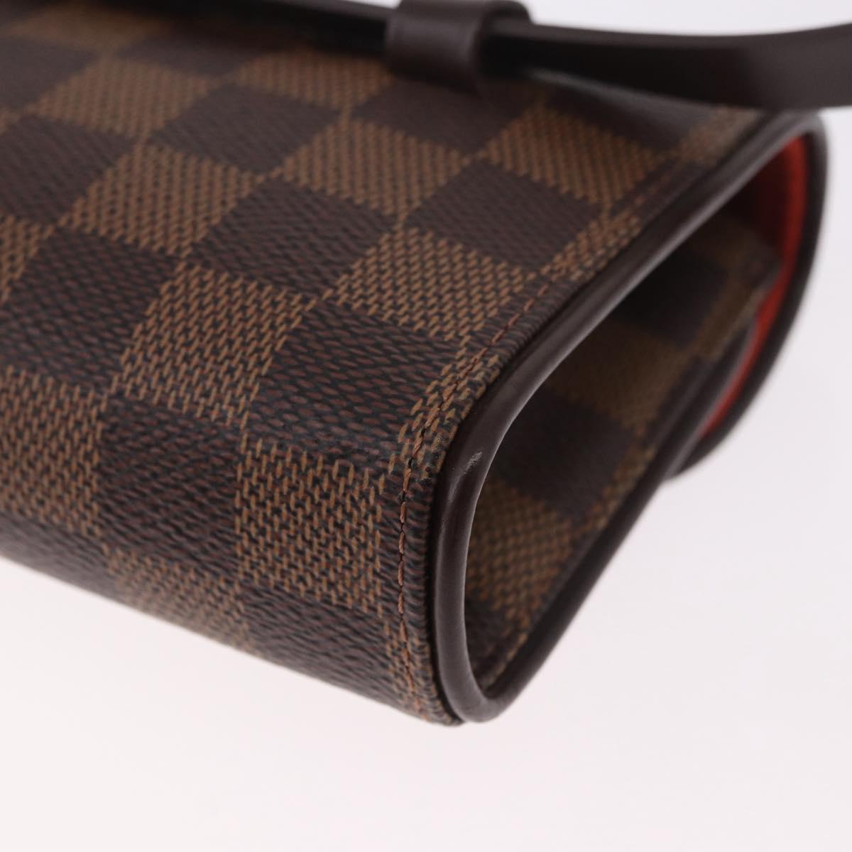 LOUIS VUITTON Damier Ebene Pochette Florentine Waist Bag N51856 LV Auth ar13959V