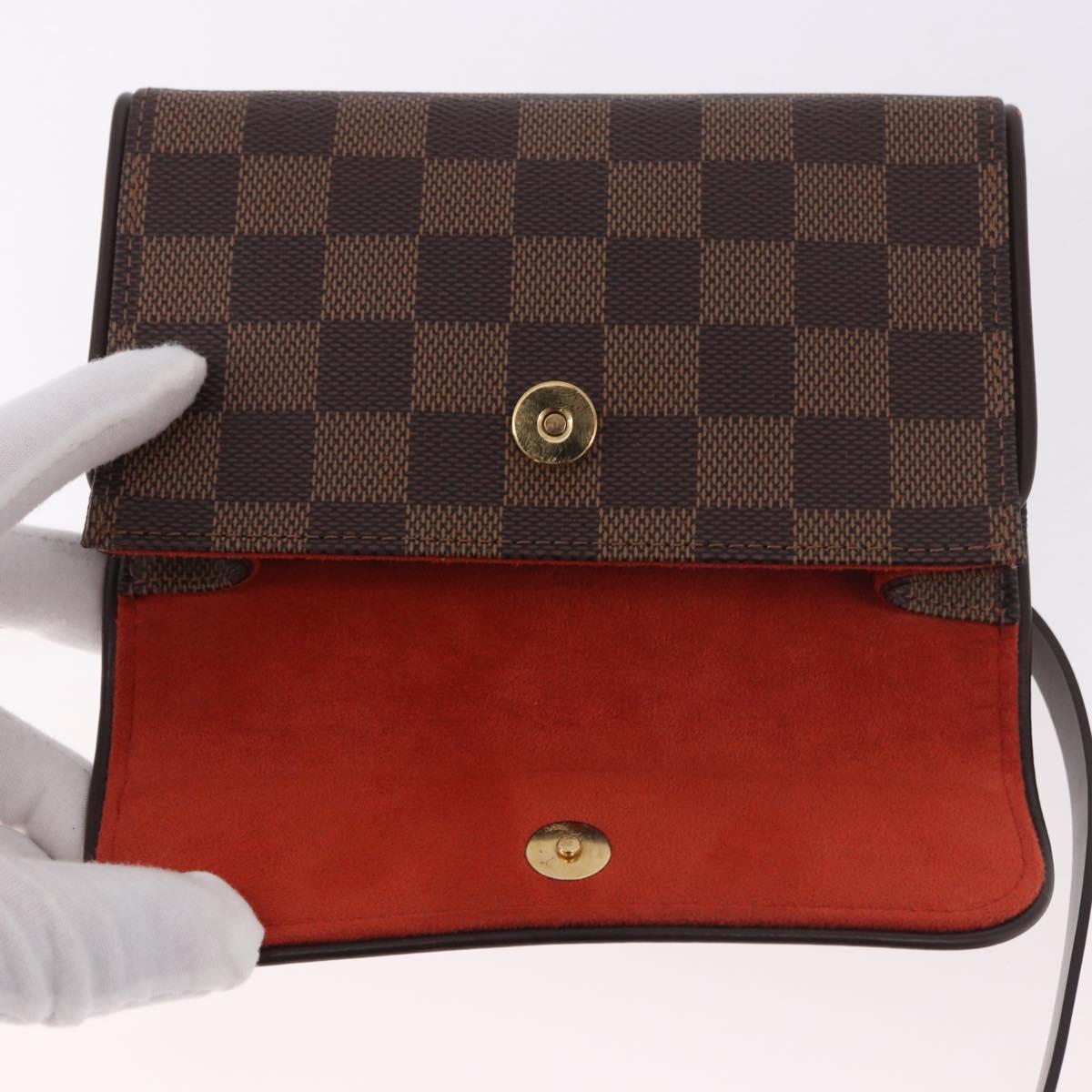 LOUIS VUITTON Damier Ebene Pochette Florentine Waist Bag N51856 LV Auth ar13959V
