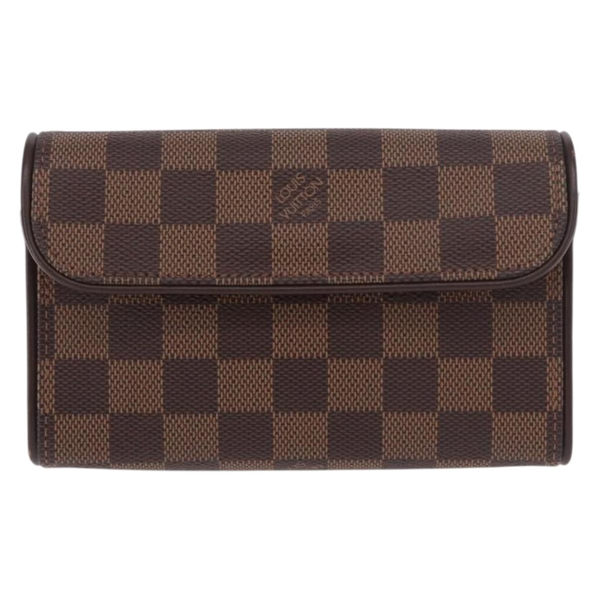 LOUIS VUITTON Damier Ebene Pochette Florentine Waist Bag N51856 LV Auth ar13959V