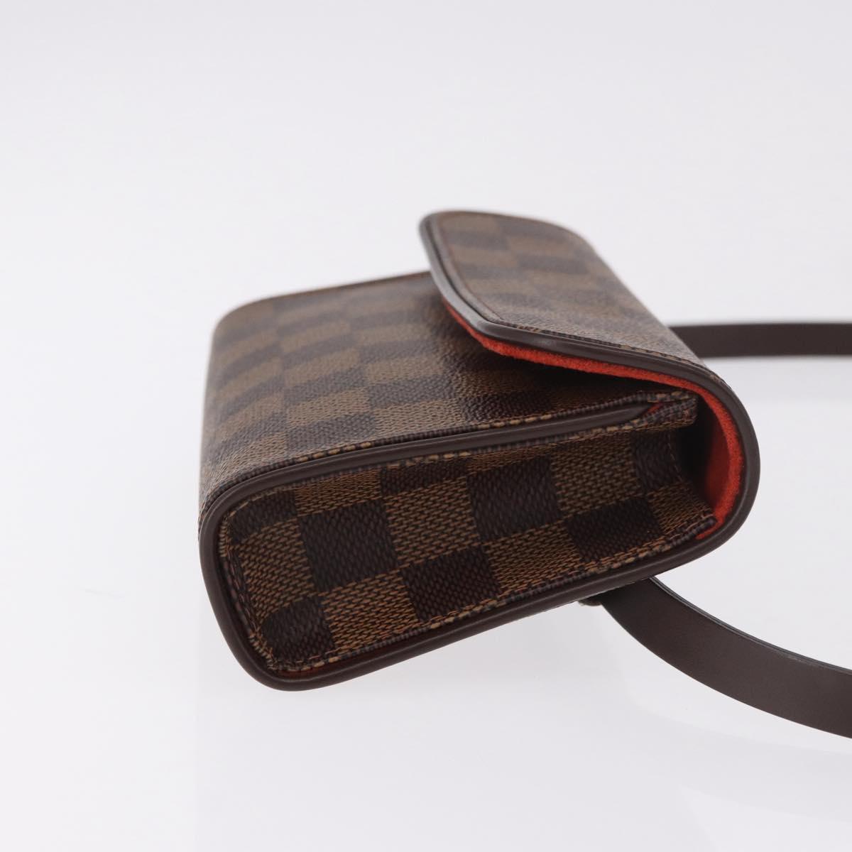 LOUIS VUITTON Damier Ebene Pochette Florentine Waist Bag N51856 LV Auth ar13959V