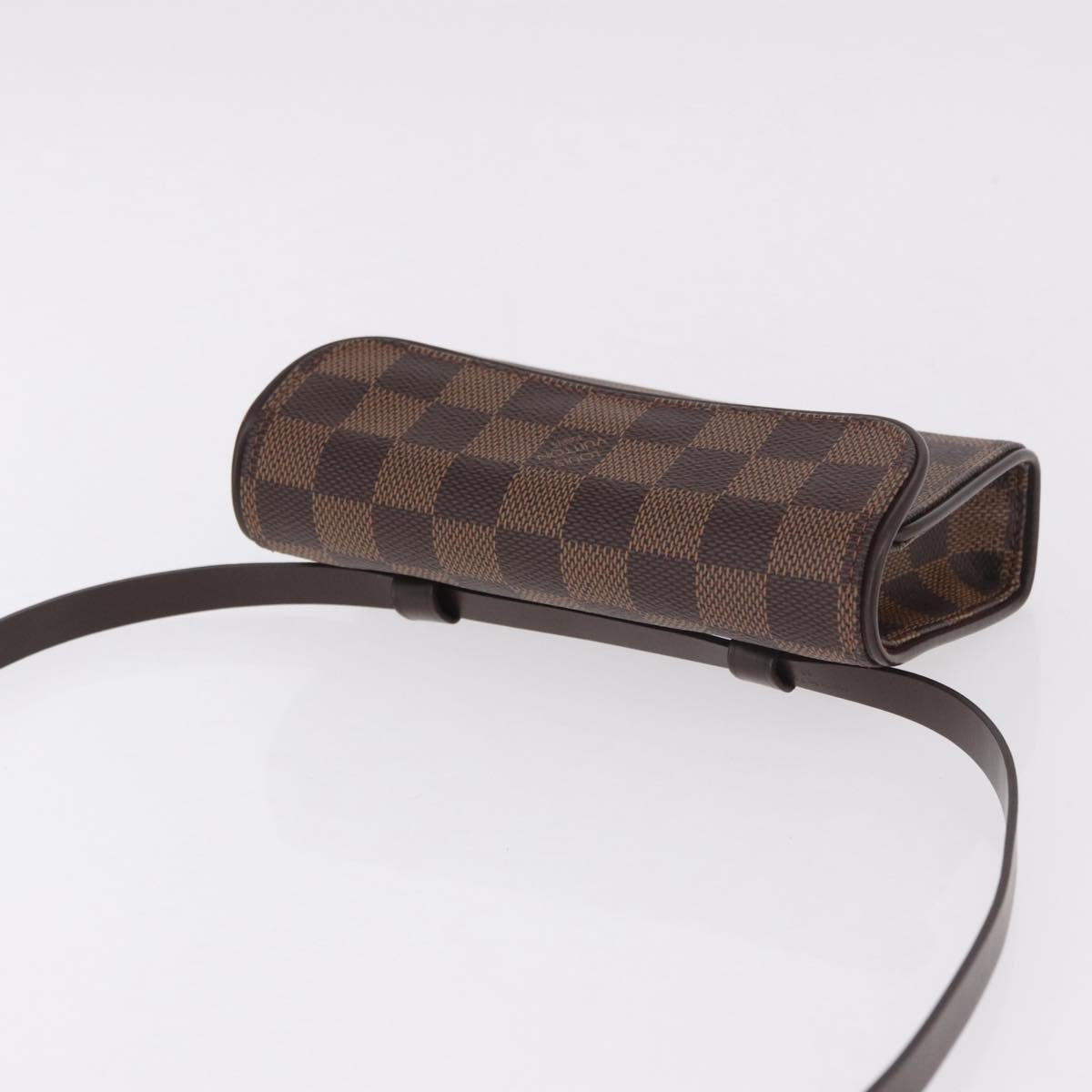 LOUIS VUITTON Damier Ebene Pochette Florentine Waist Bag N51856 LV Auth ar13959V