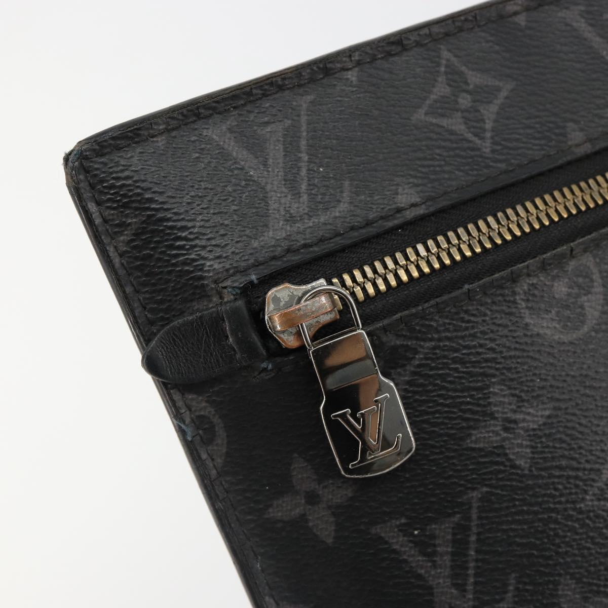 LOUIS VUITTON Monogram Eclipse Grand Sac Pouch M44733 LV Auth ar13960