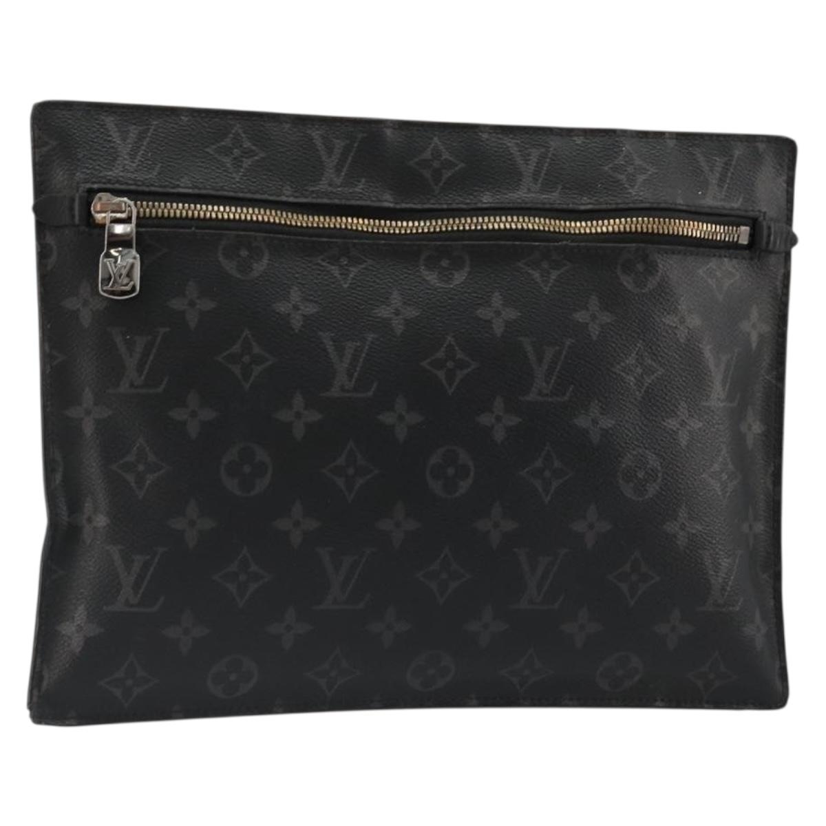 LOUIS VUITTON Monogram Eclipse Grand Sac Pouch M44733 LV Auth ar13960