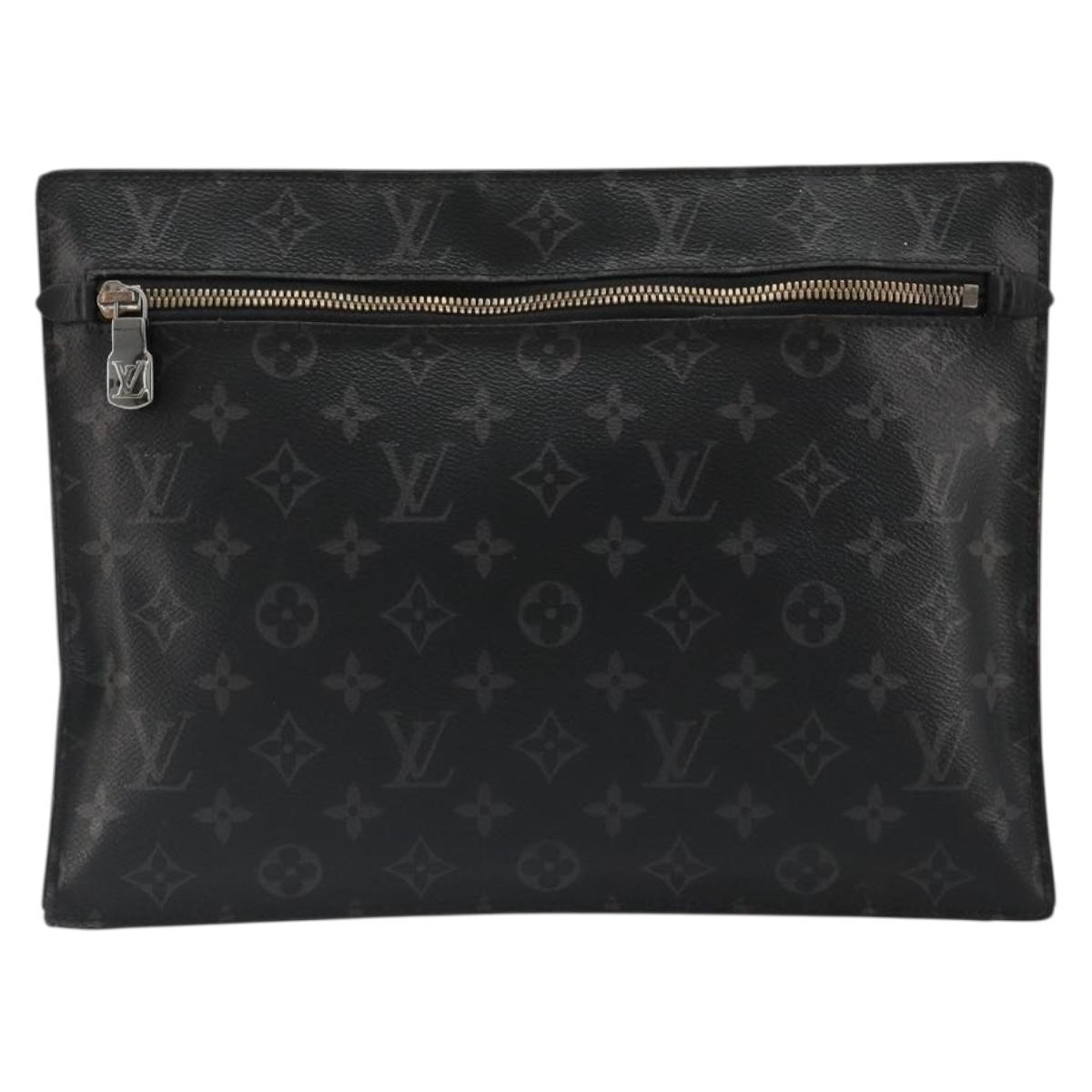 LOUIS VUITTON Monogram Eclipse Grand Sac Pouch M44733 LV Auth ar13960