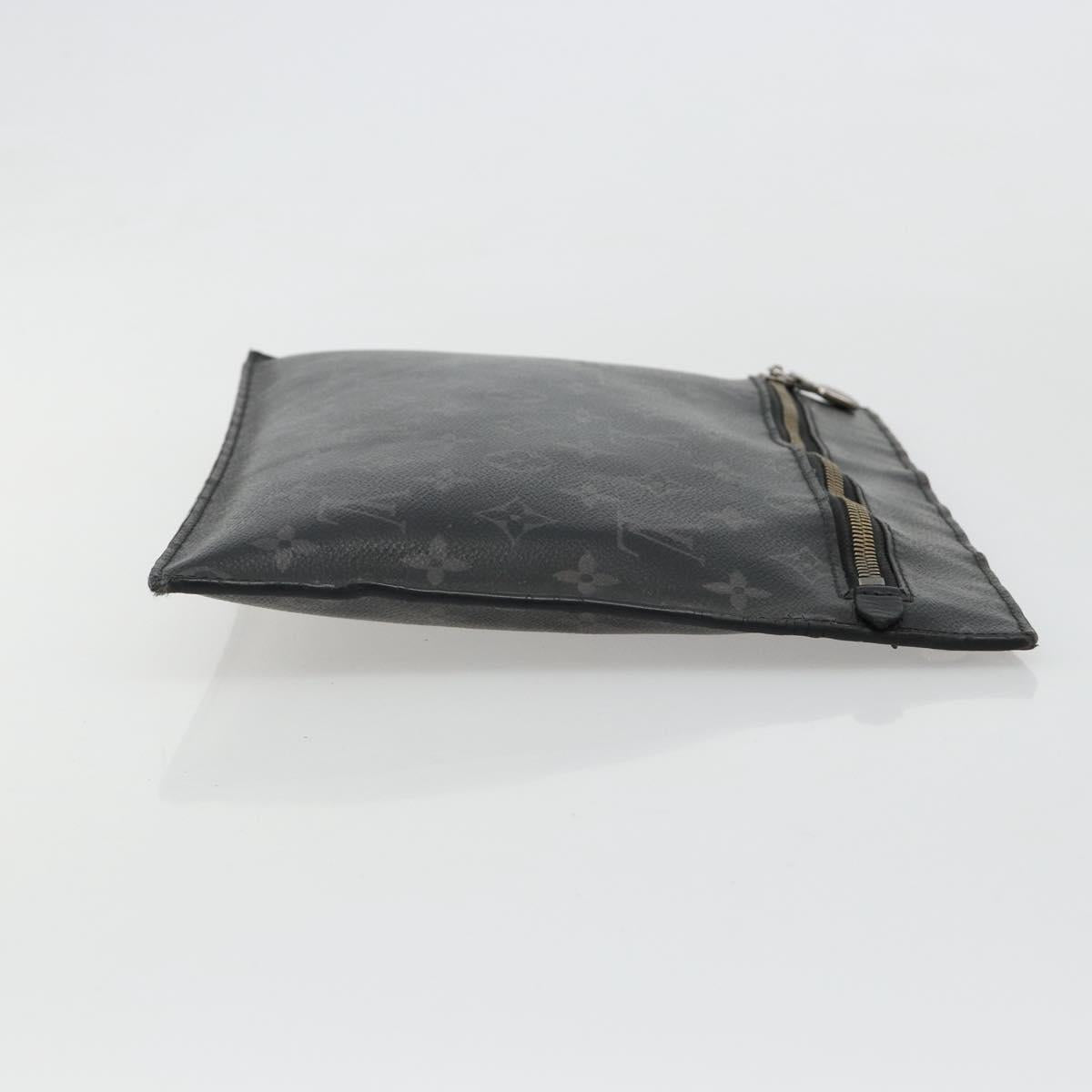 LOUIS VUITTON Monogram Eclipse Grand Sac Pouch M44733 LV Auth ar13960