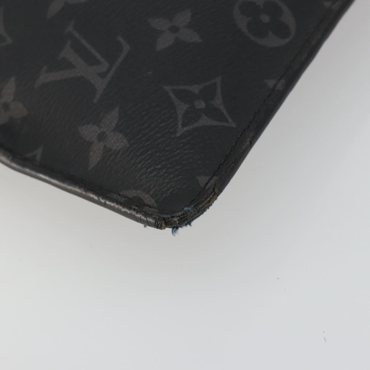 LOUIS VUITTON Monogram Eclipse Grand Sac Pouch M44733 LV Auth ar13960