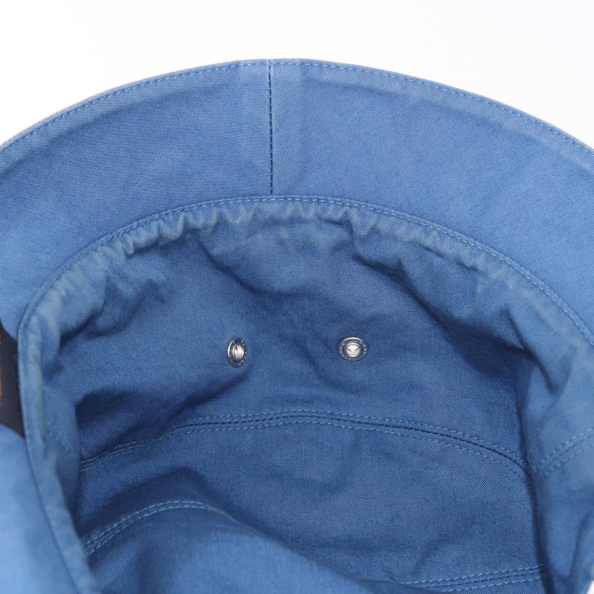 LOUIS VUITTON Monogram Denim Bucket hat Hat Blue LV Auth ar13961A
