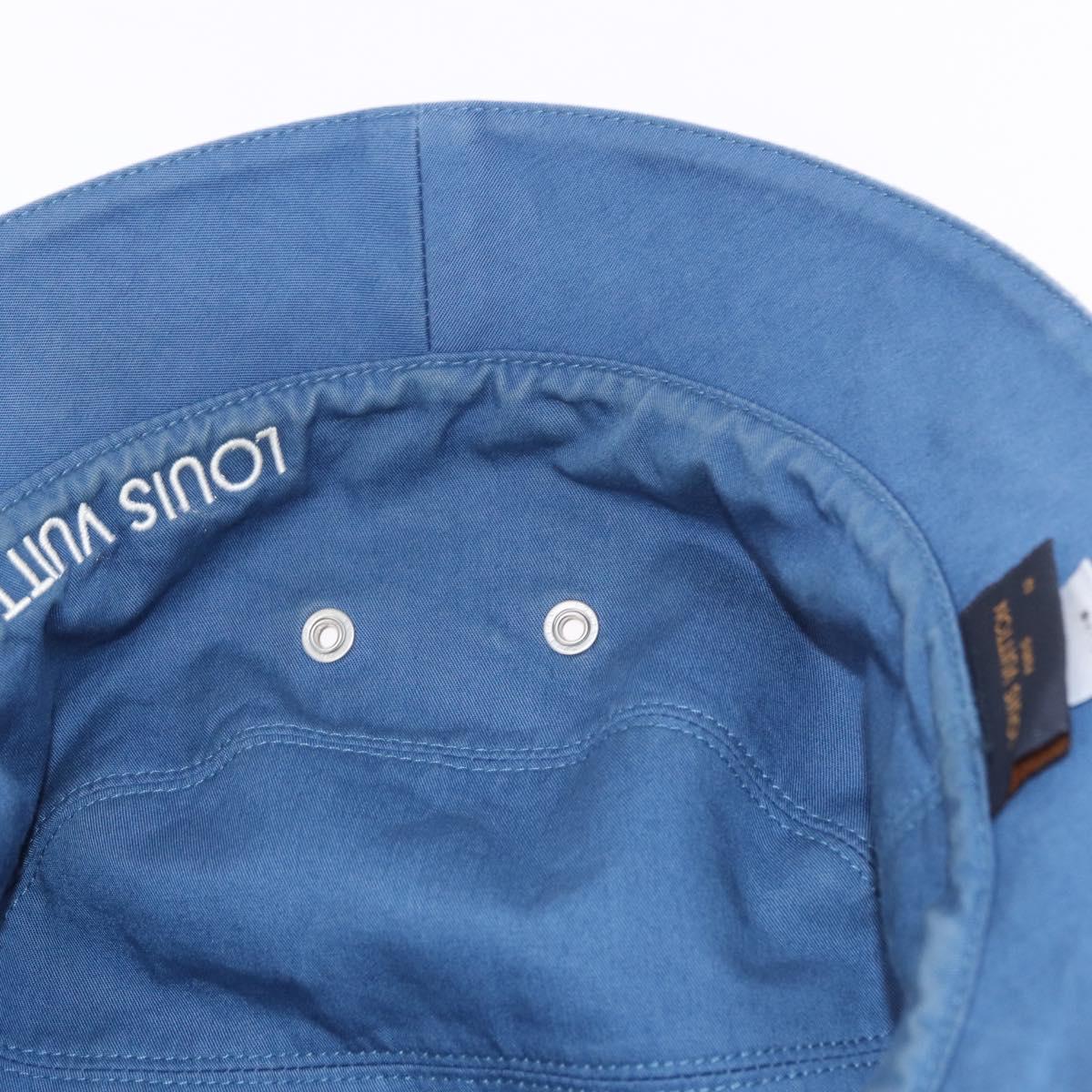 LOUIS VUITTON Monogram Denim Bucket hat Hat Blue LV Auth ar13961A