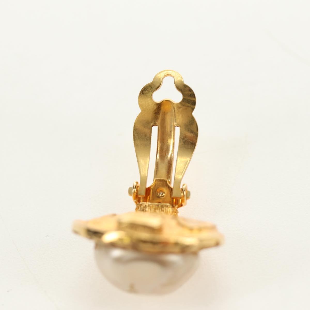 CHANEL Earring metal Gold Tone CC Auth ar13965V