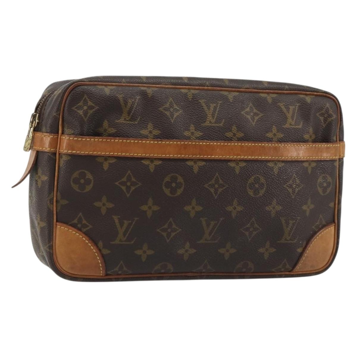 LOUIS VUITTON Monogram Compiegne 28 Clutch Bag M51845 LV Auth ar13971