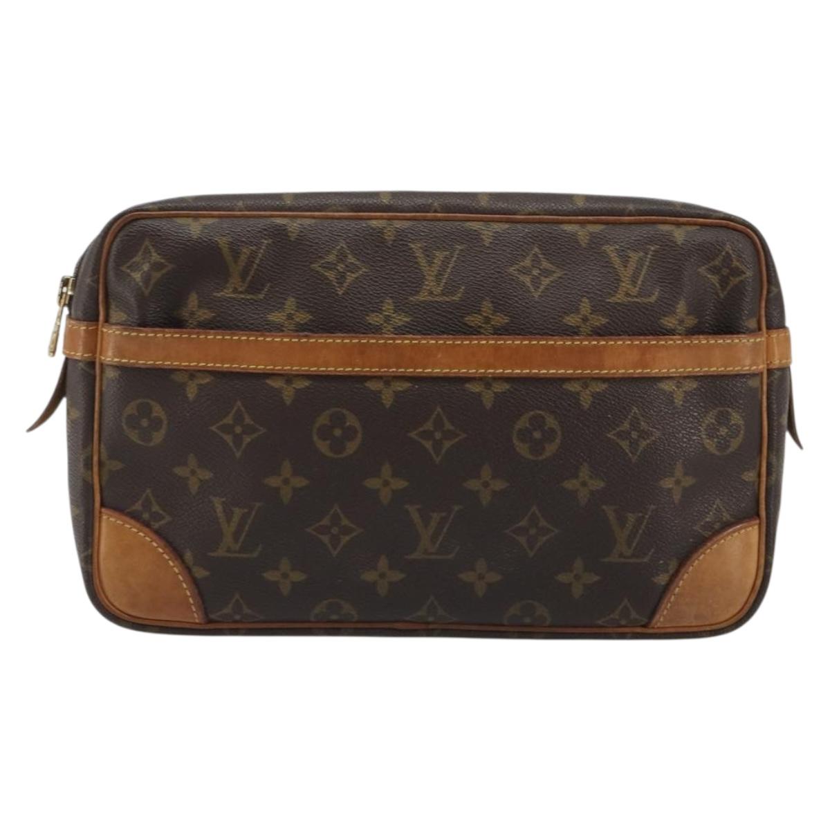 LOUIS VUITTON Monogram Compiegne 28 Clutch Bag M51845 LV Auth ar13971