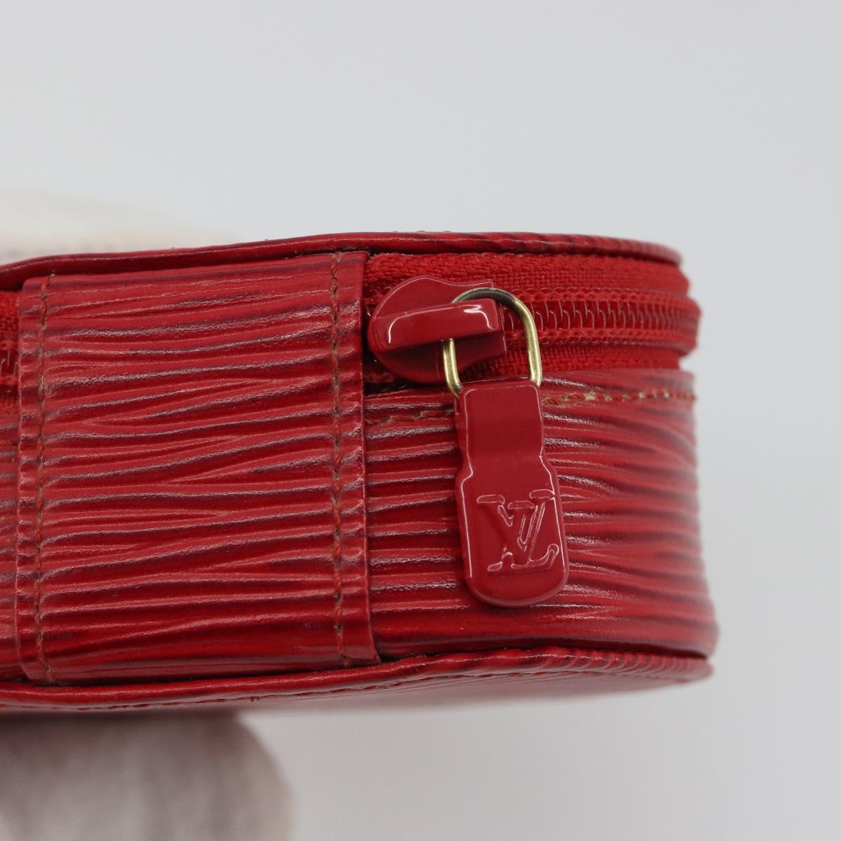 LOUIS VUITTON Epi Ecrin Bijou 8 Jewelry Box Red M48227 LV Auth ar13982