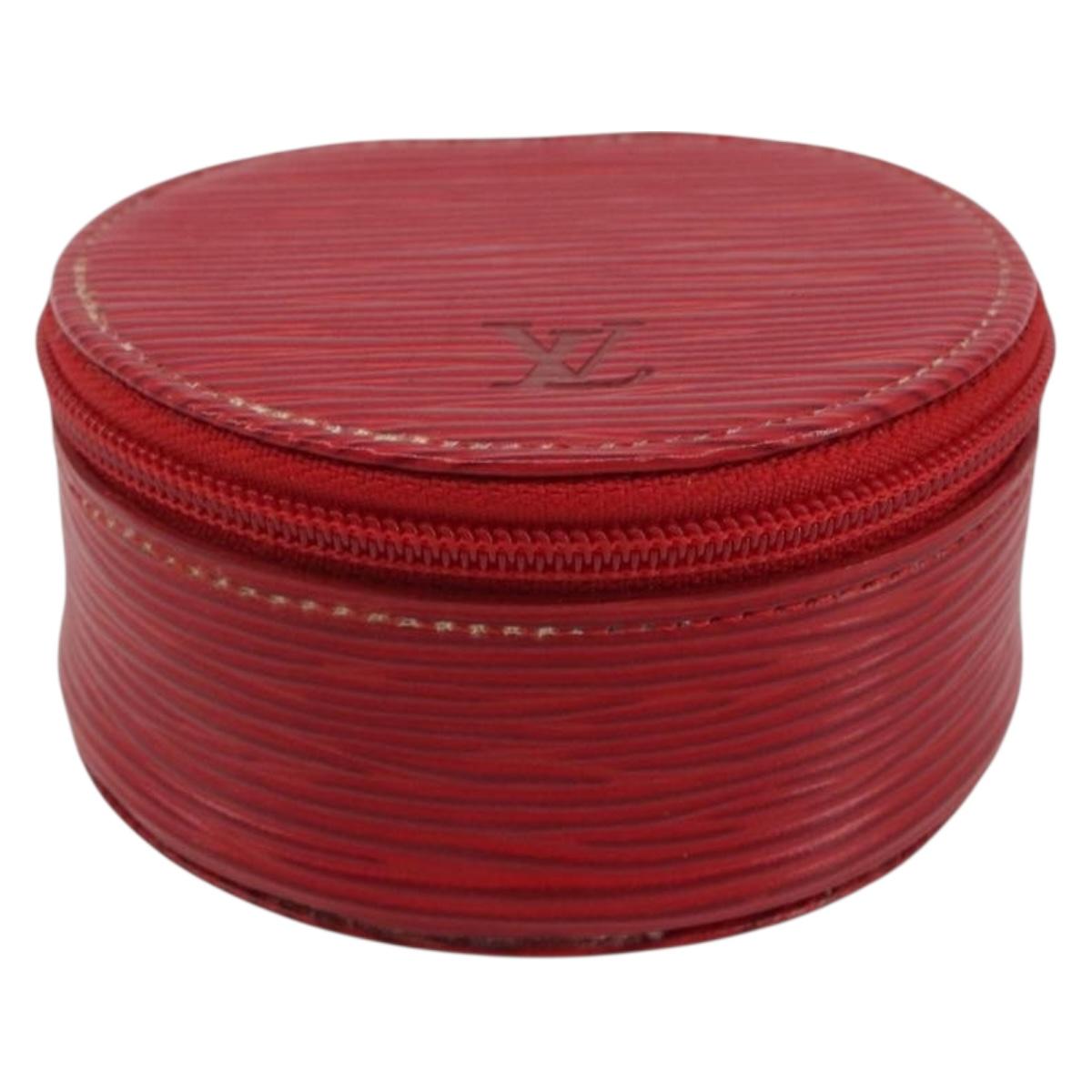 LOUIS VUITTON Epi Ecrin Bijou 8 Jewelry Box Red M48227 LV Auth ar13982