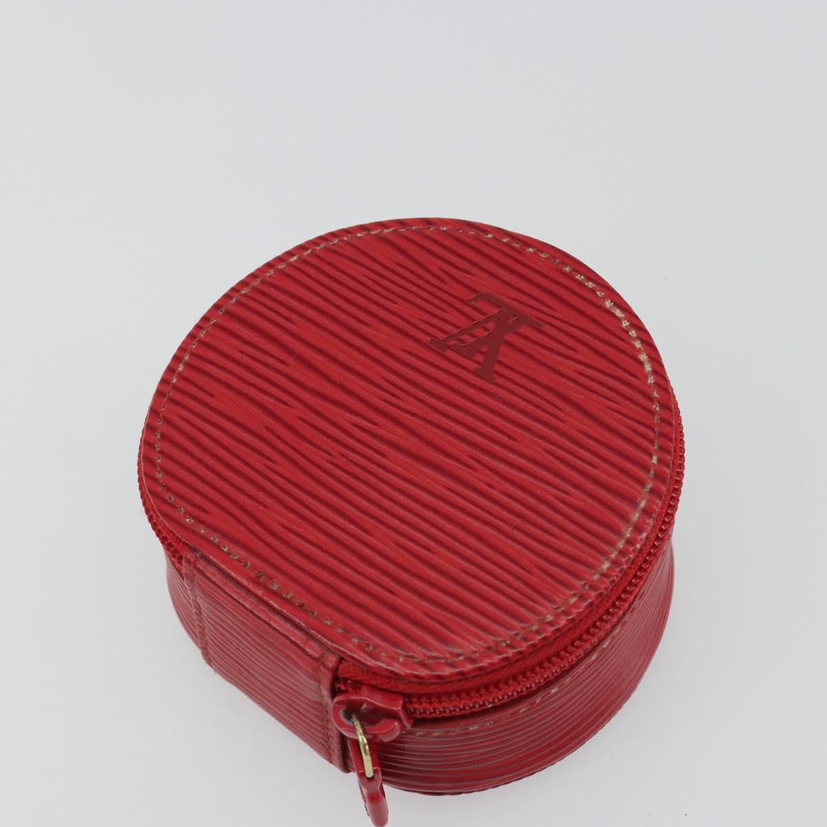 LOUIS VUITTON Epi Ecrin Bijou 8 Jewelry Box Red M48227 LV Auth ar13982