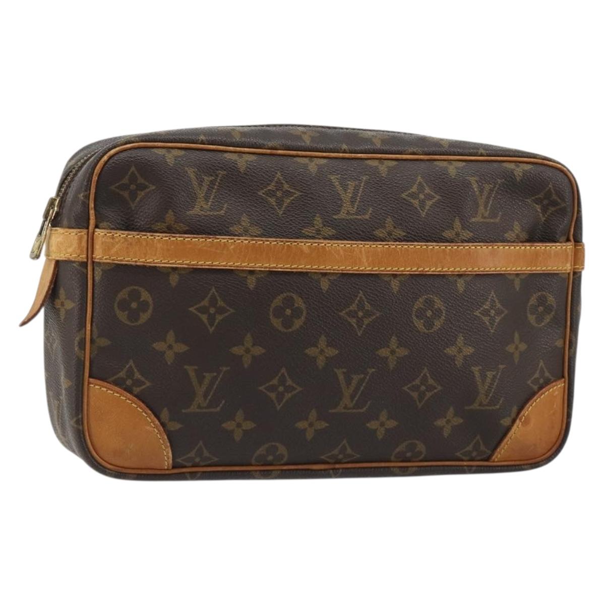 LOUIS VUITTON Monogram Compiegne 28 Clutch Bag M51845 LV Auth ar13985