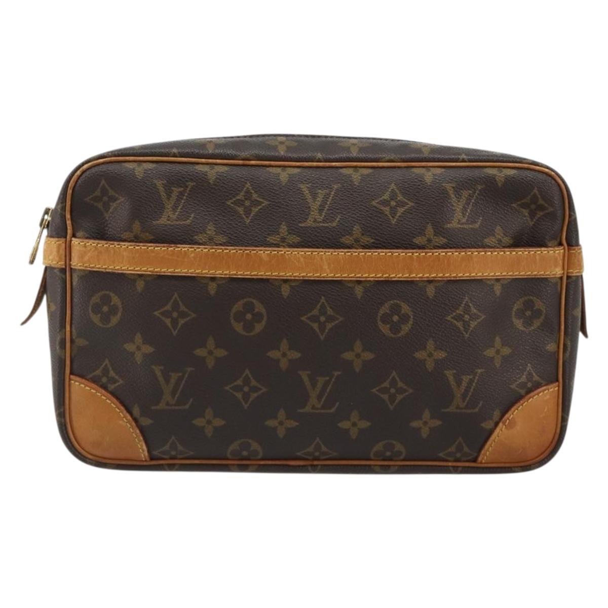 LOUIS VUITTON Monogram Compiegne 28 Clutch Bag M51845 LV Auth ar13985