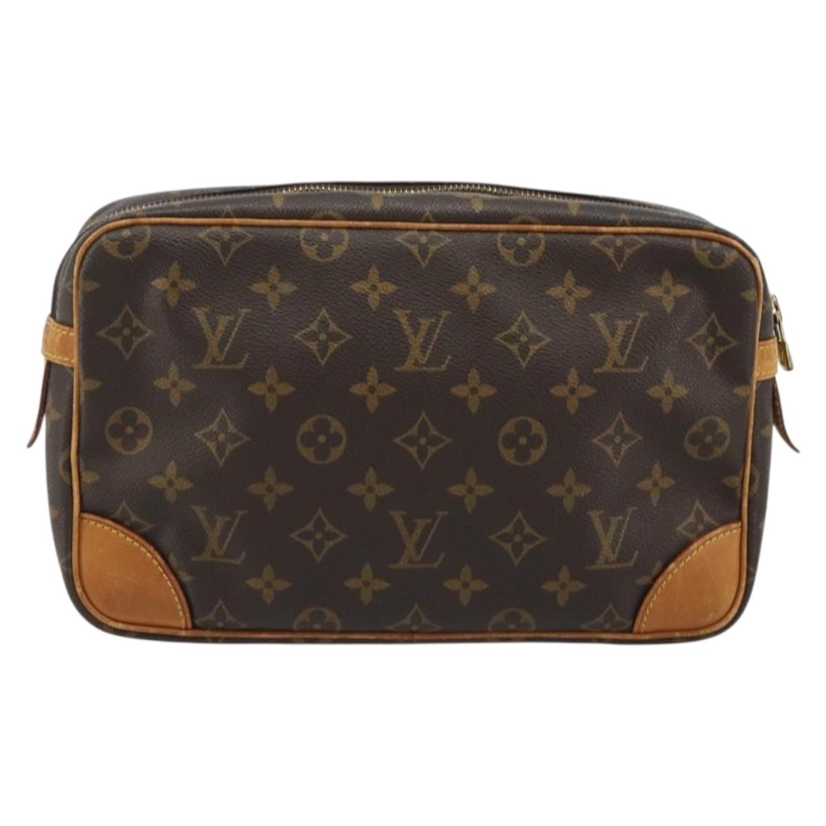 LOUIS VUITTON Monogram Compiegne 28 Clutch Bag M51845 LV Auth ar13985