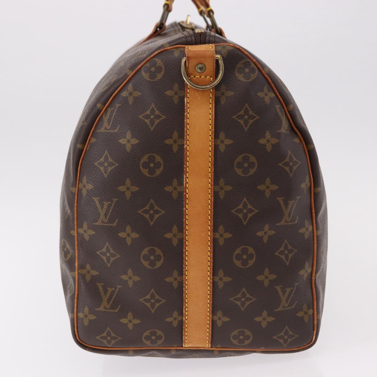 LOUIS VUITTON Monogram Keepall Bandouliere 50 Boston Bag M41416 LV Auth ar13990