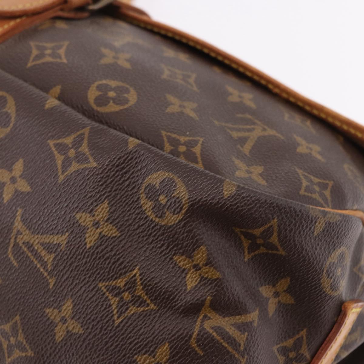 LOUIS VUITTON Monogram Saumur 35 Shoulder Bag M42254 LV Auth ar13991