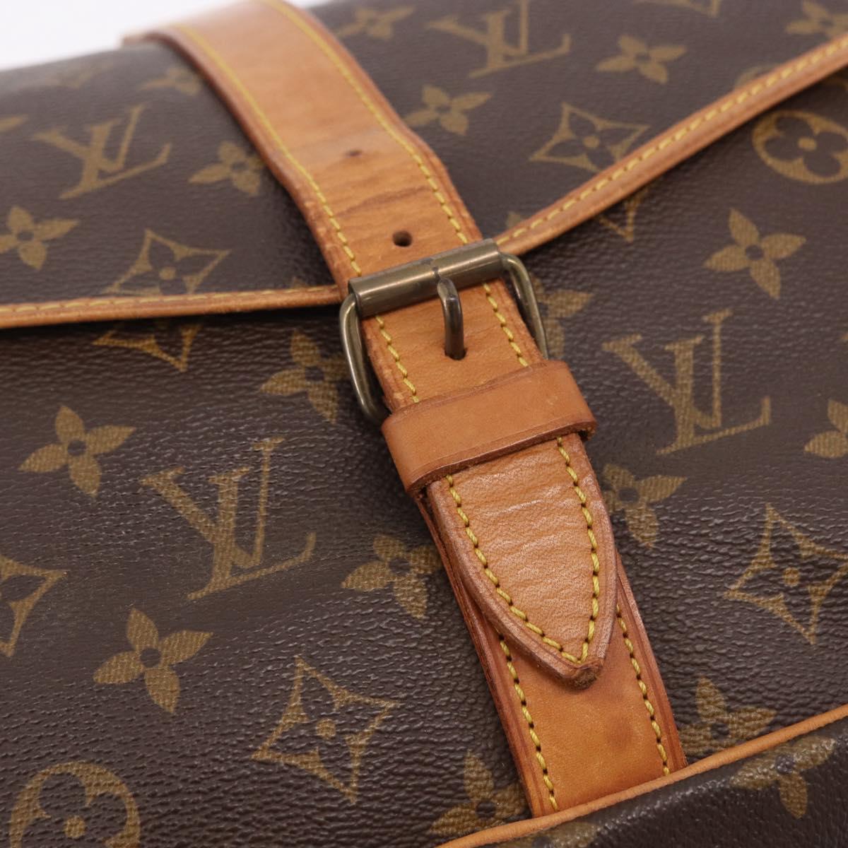LOUIS VUITTON Monogram Saumur 35 Shoulder Bag M42254 LV Auth ar13991