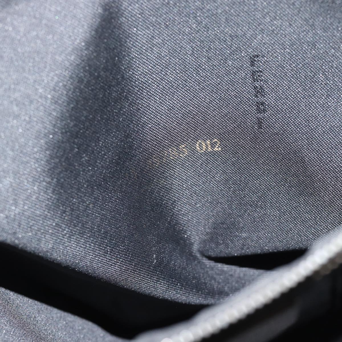 FENDI Zucca Canvas Tote Bag Nylon Black Silver Auth ar13992