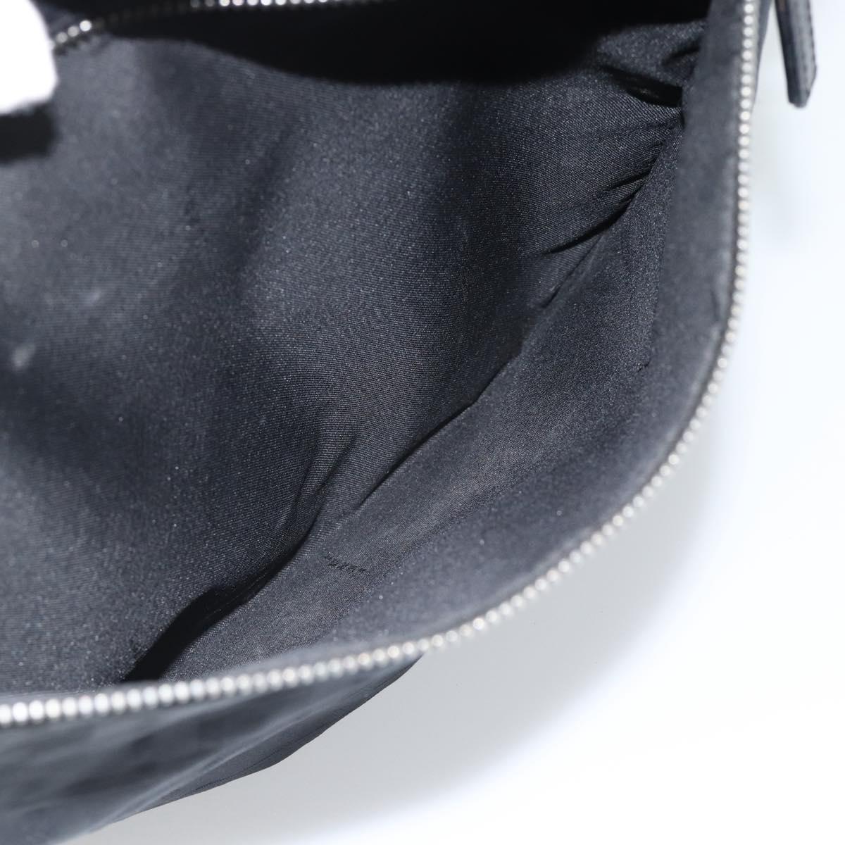 FENDI Zucca Canvas Tote Bag Nylon Black Silver Auth ar13992