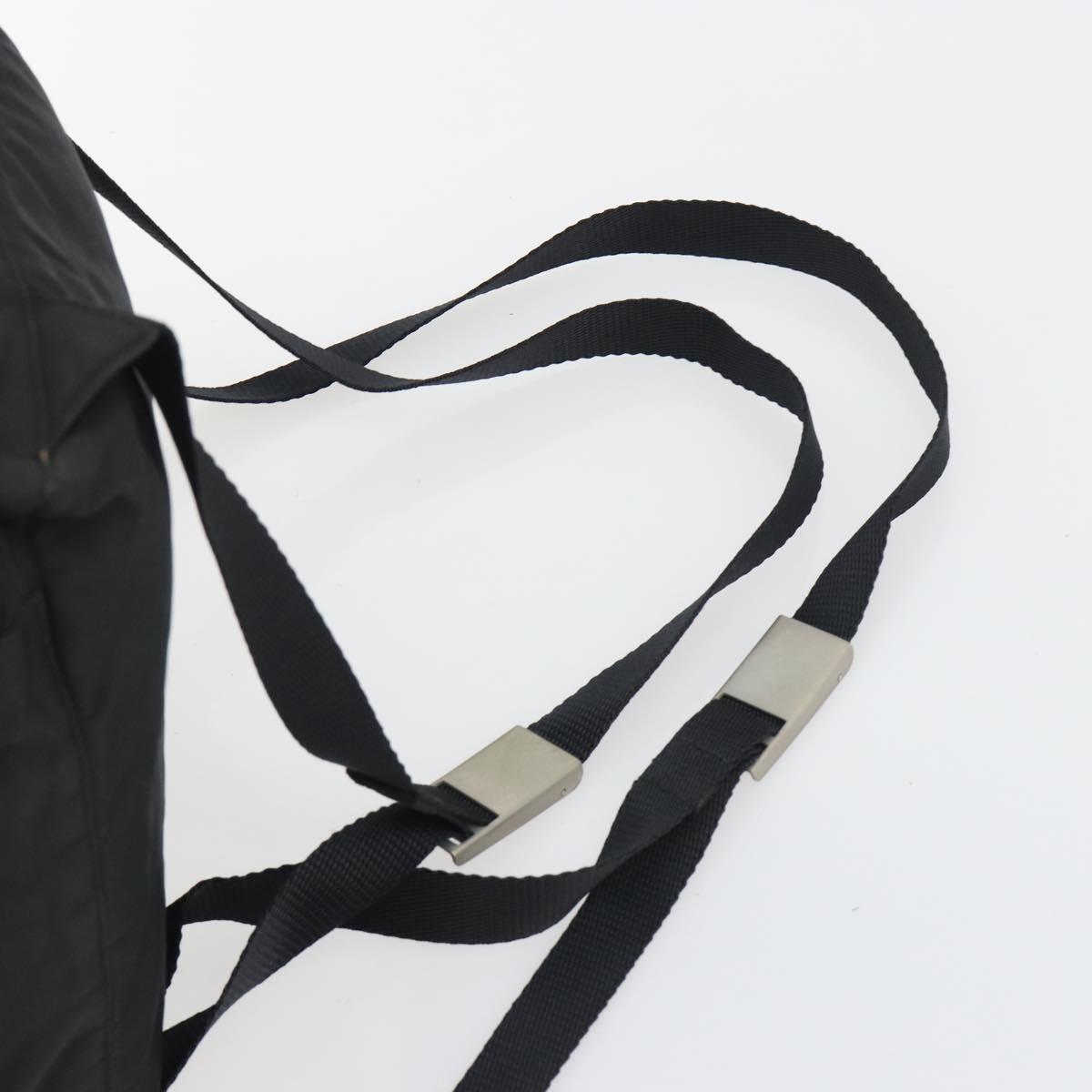 PRADA Backpack Nylon Black Silver Auth ar13994
