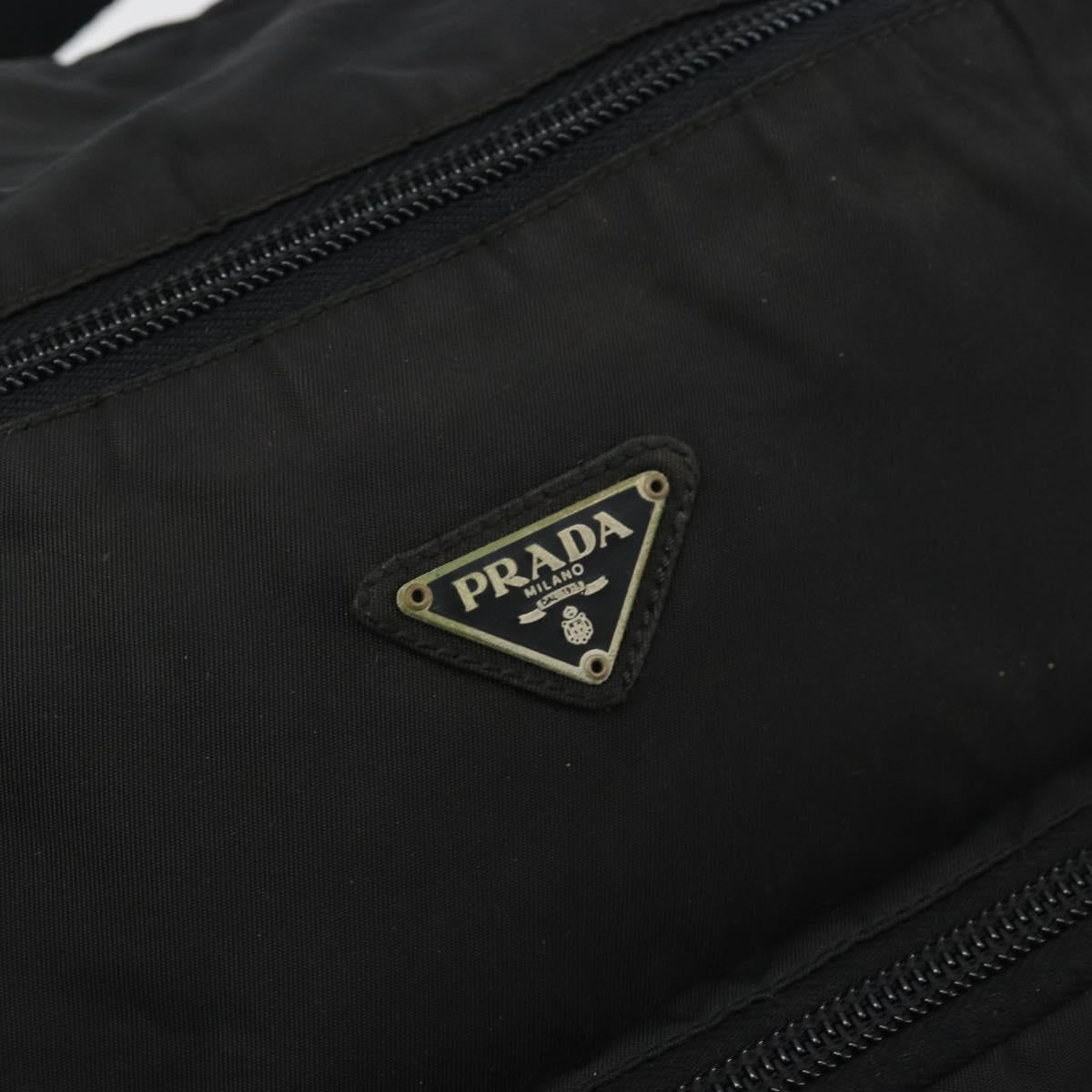 PRADA Backpack Nylon Black Silver Auth ar13994