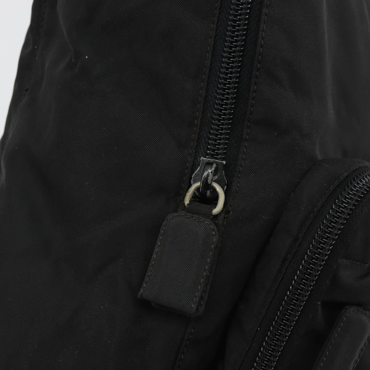 PRADA Backpack Nylon Black Silver Auth ar13994
